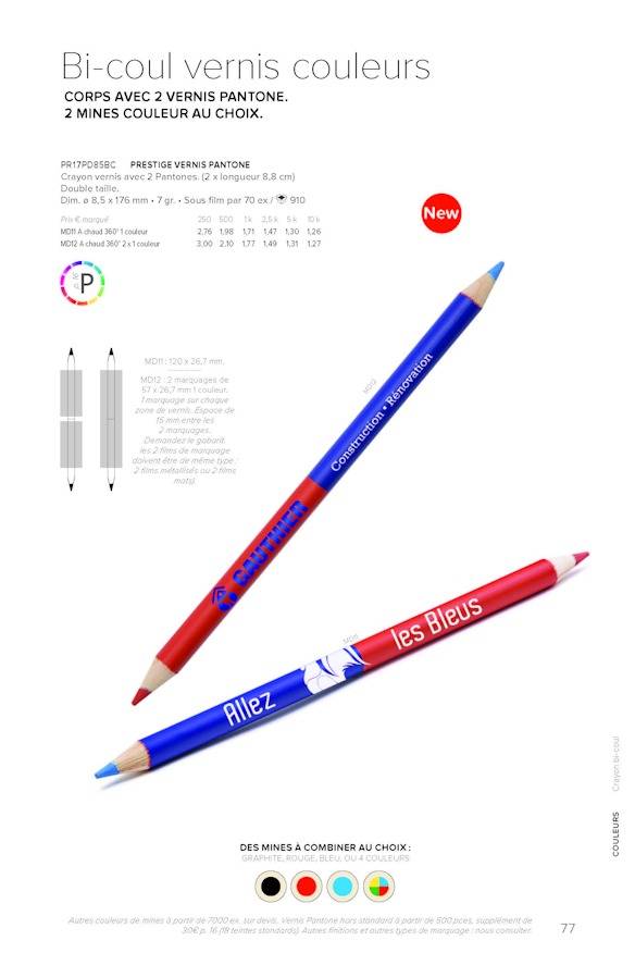 Explication crayons bi-color Villeurbanne