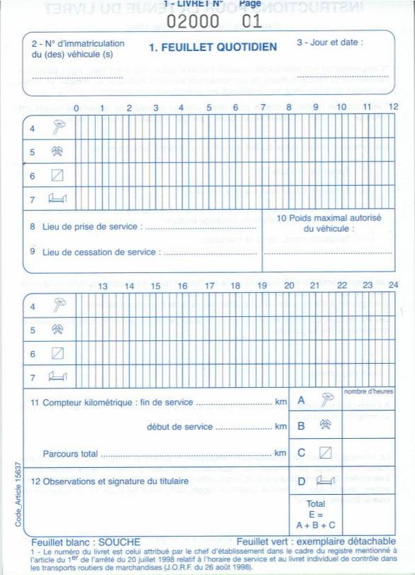 Livret de contrôle individuel à Lyon