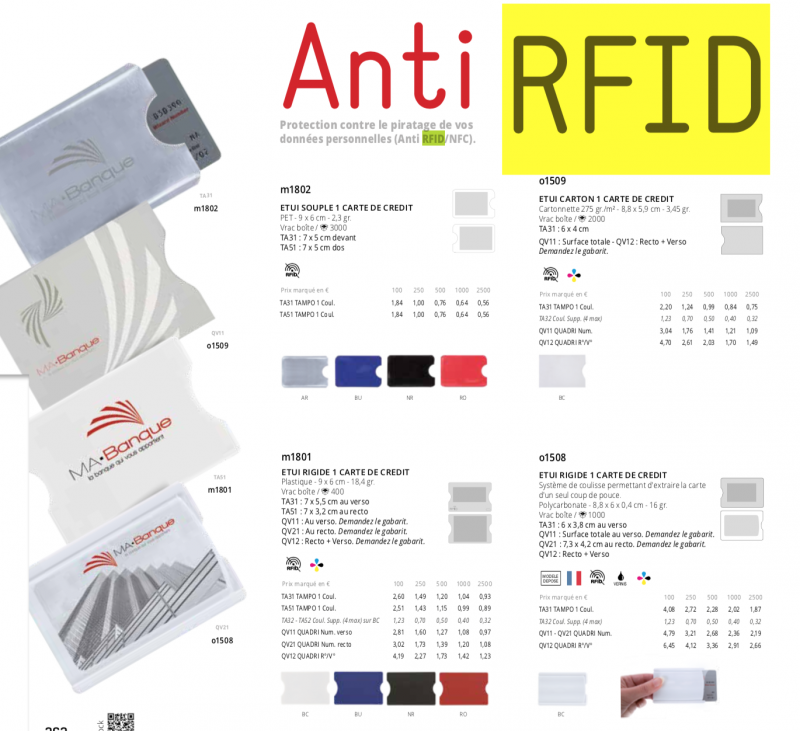 Protège carte anti-RFID neyron