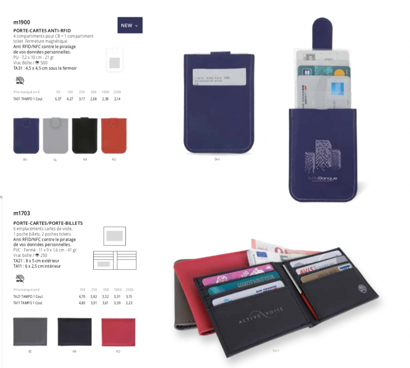 Protège carte anti-RFID porte-feuille