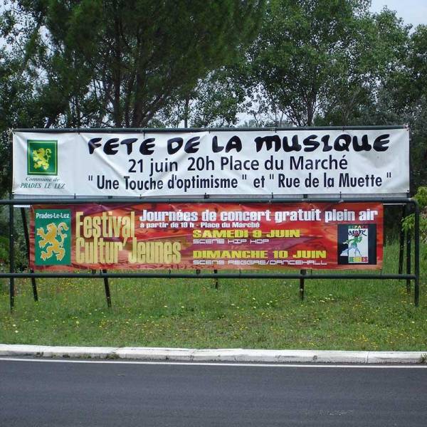 Support bâche évènement à Lyon