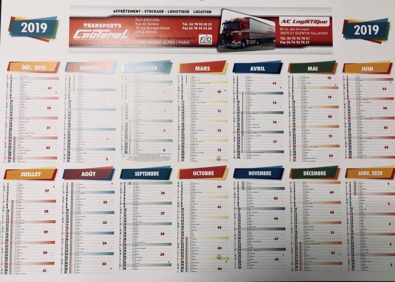 Calendrier souple lyon