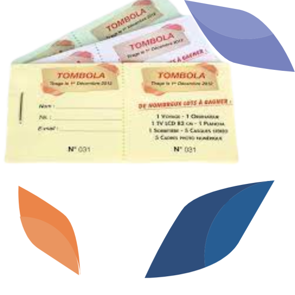 Carte de tombola personnalisé sur Lyon