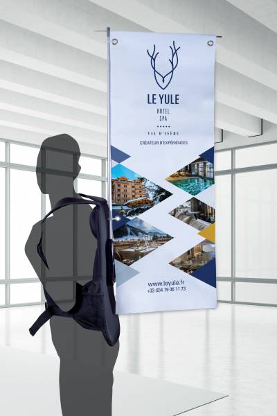 Sac à dos drapeau publicitaire lyon